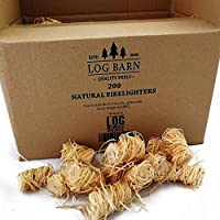 Encendedores de madera natural ecológica – 200 encendedores de llama de lana de madera por caja. Ideal para iluminación…